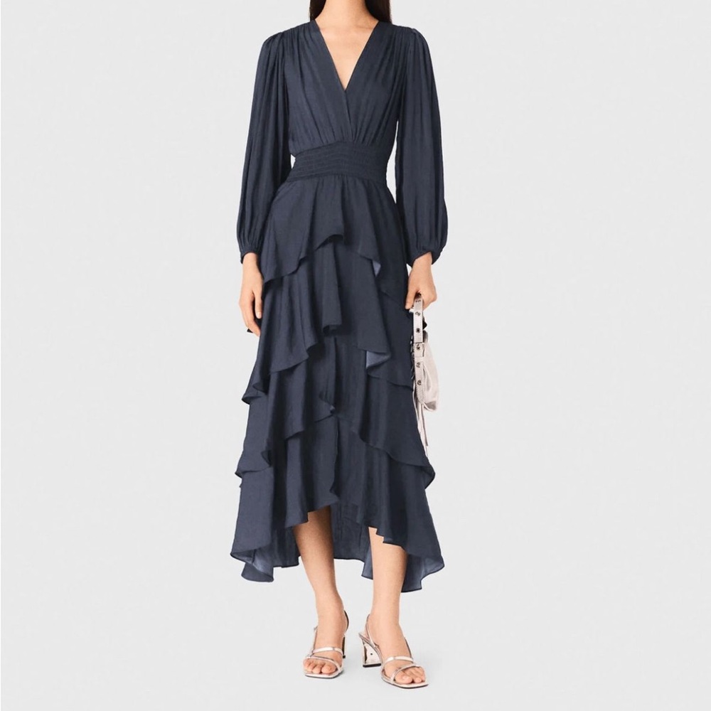 MAJE Navy Ruffle Dress *NEW*
